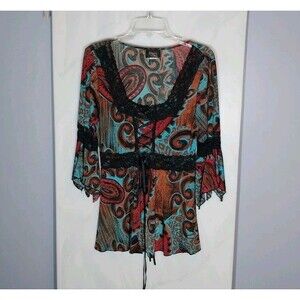 Vintage Women’s Babydoll Top L Whimsigoth Dark Romantic Fairy Grunge Coquette